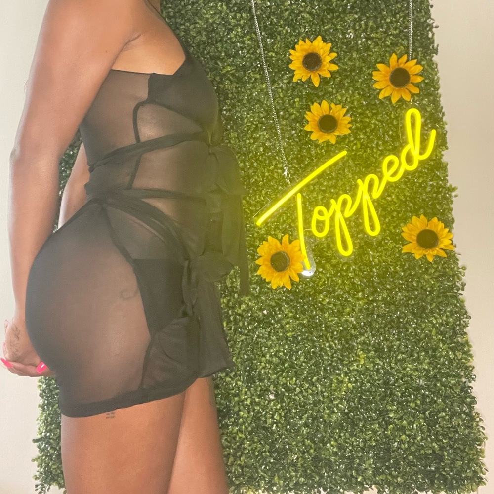 Sexy mesh lace up summer dress